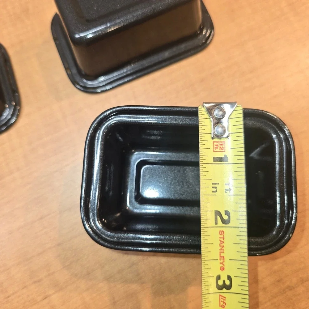 Small Mini Micro‎ Banana Bread Baking Loaf Pans Nonstick tins Set of 4 3x2